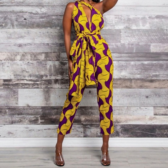 African Clothes in polyester jumpsuit - Picture 4 of 5